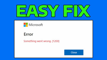 How To Fix Microsoft Sign in Error 1200 Something Went Wrong