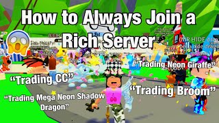 The SECRET to finding RICH Trading Servers!! (Roblox Adopt Me