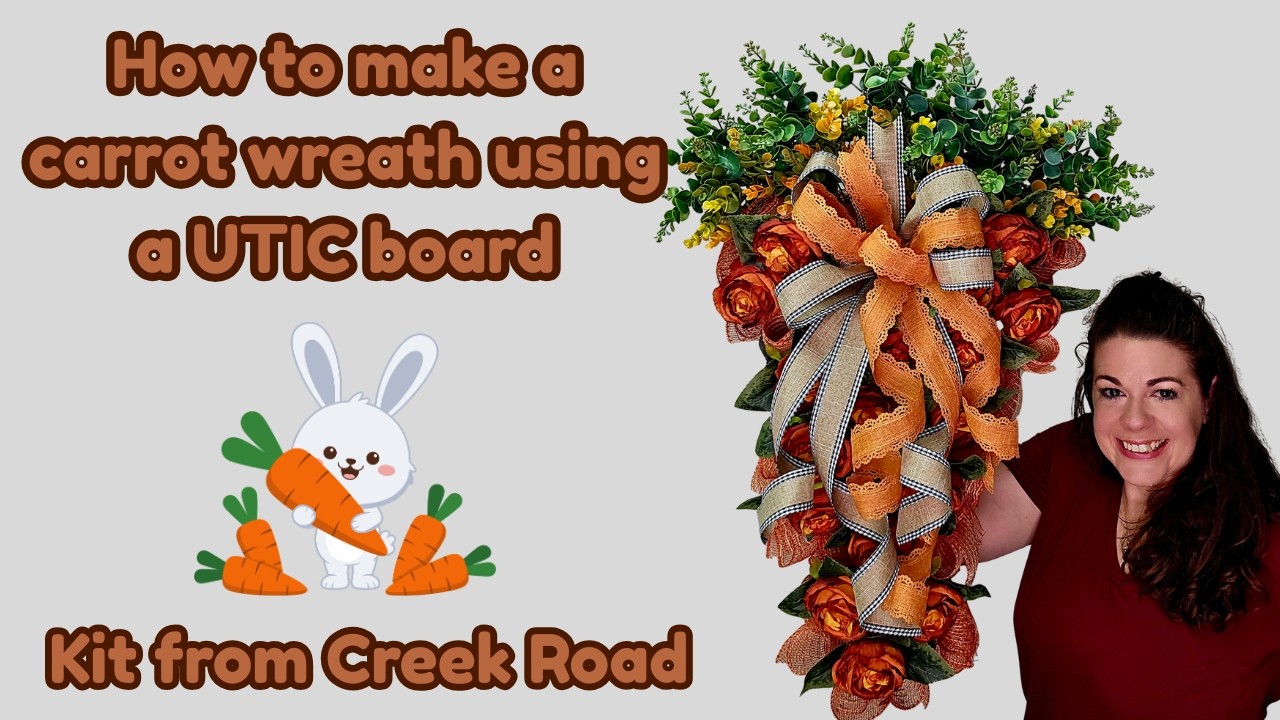 Carrot wreath using a UITC  kit from Creek Road 