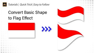 Change Basic Shape to Flag Effect - Adobe illustrator Tutorial