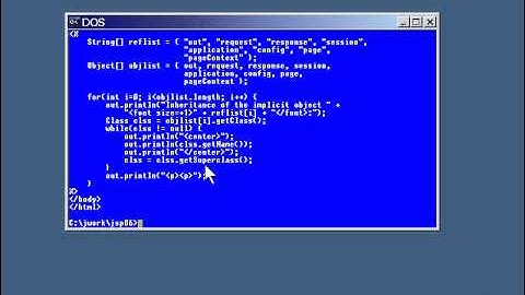 16 J2EE   Chapter02 JavaServer Pages   Lesson8 Implict Object Classes
