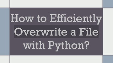 How to Efficiently Overwrite a File with Python?