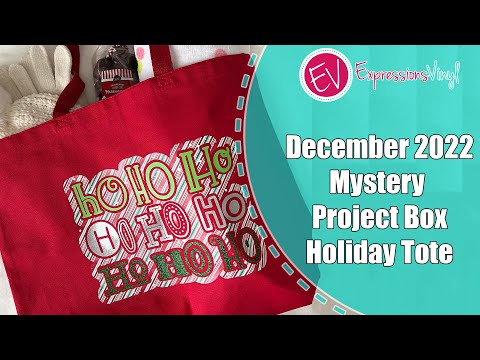 December 2022 Mystery Project Box Holiday Tote Bag - Expressions Vinyl