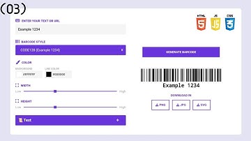 How to create Barcode Generator Tool using HTML Css and Javascript part 3 #html #css #javascript