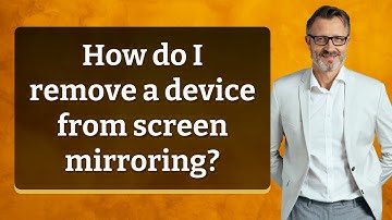 How do I remove a device from screen mirroring?