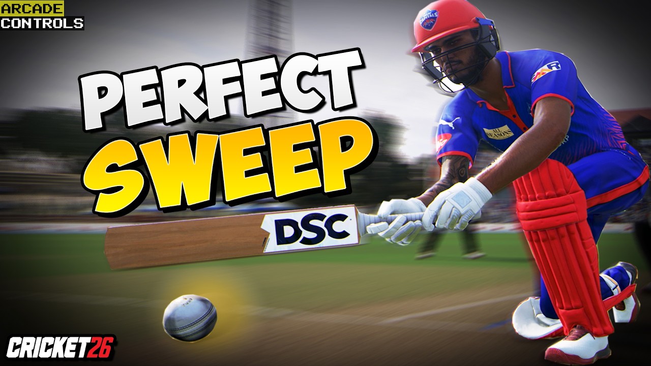 How to Play the Sweep Shot in Cricket 26 Arcade Controls - YouTube