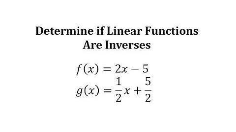 Determine if Two Linear Functions Are Inverses (2)