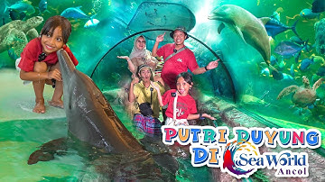 TOMPEL MANCING IKAN DI SEAWORLD 😱 LEIKA KAGET TOMPEL JADI PUTRI DUYUNG  DI KOLAM LUMBA LUMBA