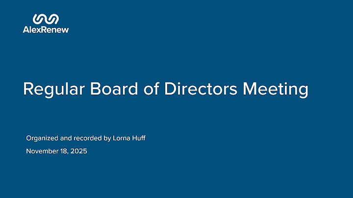 November 18, 2025 Regular Board of Directors Meeting
