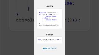 Junior Vs Senior JavaScript Code #javascript