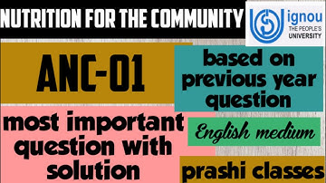 anc-01 most important question/nutrition for the community for ignou exam