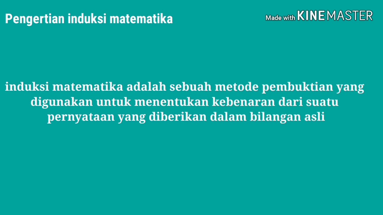 INDUKSI MATEMATIKA KELAS 11 - YouTube