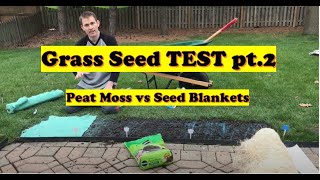 Grass Seeding Before and After  Seed Blankets vs Peat Moss PROOF | Grass Seed Test Pt 2 (LAWN CARE)