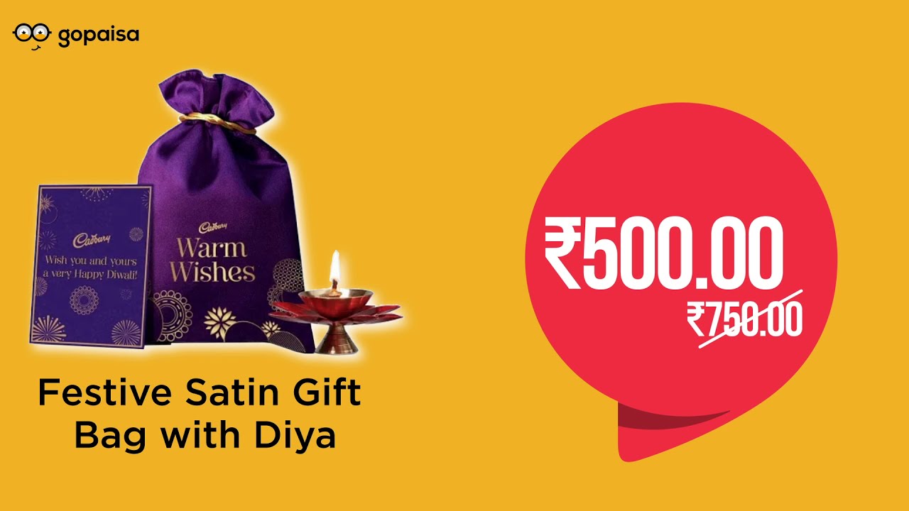 Cadbury Diwali Offers: Flat Rs.250 GoPaisa Cashback on all Cadbury Choclates Gifting Range