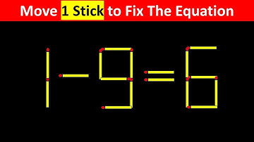 Matchstick Puzzle - Move 1 Stick To Fix The Equation #matchstickpuzzle #simplylogical
