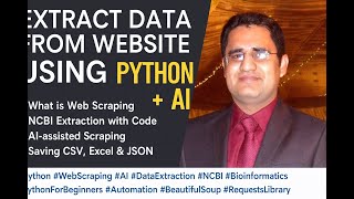 How to Extract Data from Any Website Using Python & AI | Web Scraping Tutorial (NCBI Example)