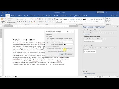 Video: So Schützen Sie Ein Dokument In Word