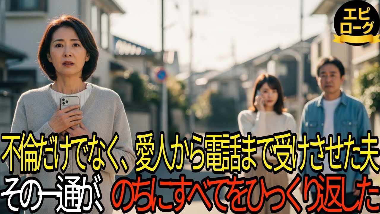 不倫だけでなく、愛人から電話まで受けさせた夫。その一通が、のちにすべてをひっくり返した。