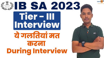 IB SA Interview 2023 II Mistakes By Students II By Vikram Sir
