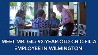 A 92-year-old man works at a Chick-Fil-A in Wilmington, North Carolina and has no plans on retiring.
