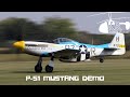 P51 mustang demo flight at brgnd airshow 2020