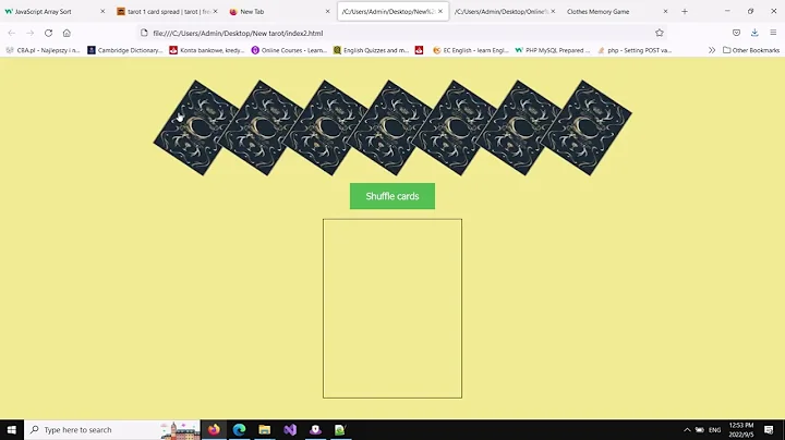 Unlock your fortune: Create online tarot using JavaScript