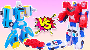 9 Minutes of Satisfying Unboxing: Two Transforming Robots from High-Speed Train & Car Battle | ASMR