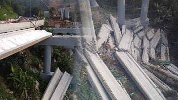 Beams collapse at construction site, no one hurt