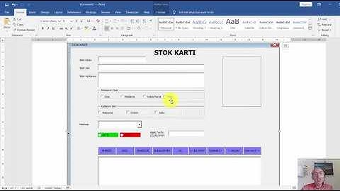 VBA Projesi – Stok Kartı Uygulaması – Form Tasarım