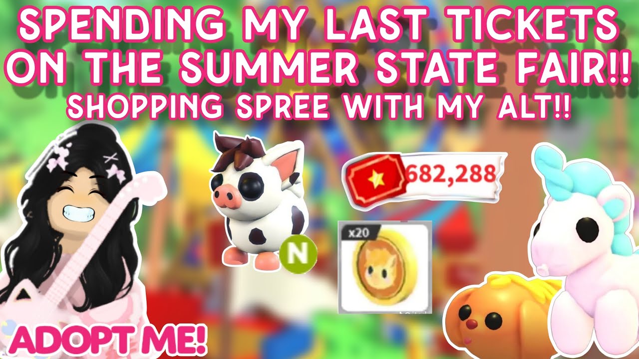 Spending my Remaining tickets in the Summer Event!!😱🎡 Time Travel?🤔Summer Shopping Spree!😍🤤 #adoptme