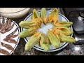 Spiedini di zucchine e frittura di fiori di zucchine (videoricetta n° 1089 senza fuorionda)