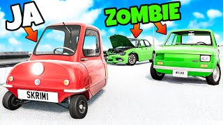 ❄️ LOSOWE AUTA VS ZOMBIE!? | BeamNG Drive |