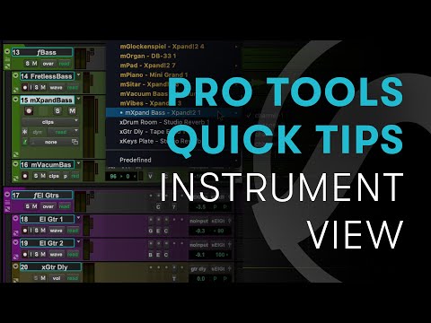 Pro Tools Quick Tips: Instrument View