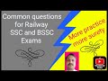 🔥 Some common questions for railway ssc & bssc exams 🔥