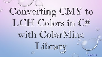 Converting CMY to LCH Colors in C# with ColorMine Library
