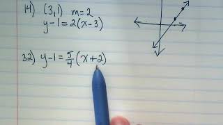 Practice with Point Slope Form