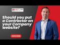 Should you put a Contractor on your Company website
