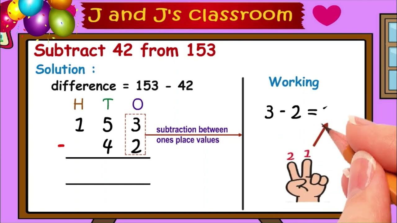 subtraction of big numbers | how to do subtraction for 2&3 digit ...