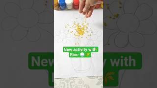 Art with Rice 🍚🌾#shortsfeed #youtubeshorts #rice #activities #creative