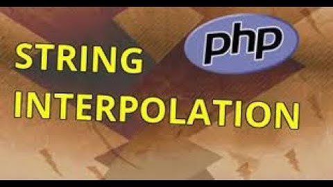 PHP String Interpolation