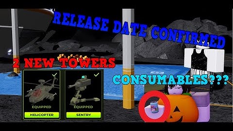 2 NEW TOWERS?, Helicopter, sentry turret new UI and CONSUMABLES? |TDX ROBLOX|