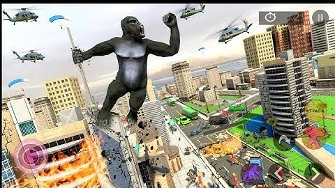 🦧🦍💐🌹Gorilla smash city big foot monster angry Gorilla attack🦍🦧💐