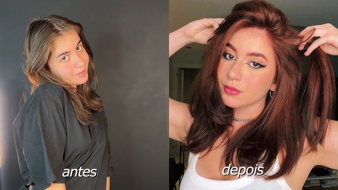 Laura Brito escolhe tons vermelhos para transformar o cabelo com