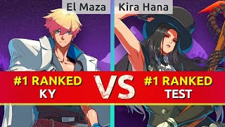 GGST ▰ El Maza | Dany (#1 Ranked Ky) vs Kira Hana (#1 Ranked Testament). High Level Gameplay