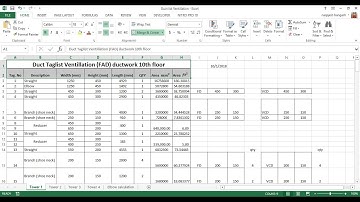 Duct Area calculation in Sqft Part 1 (ENGLISH)