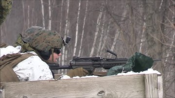 Marines Conduct a Machine Gun Range on Fort Drum