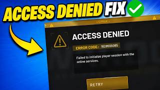 How To Fix WARDOGS Access Denied | Failed to Initialize Player Session With Online Services