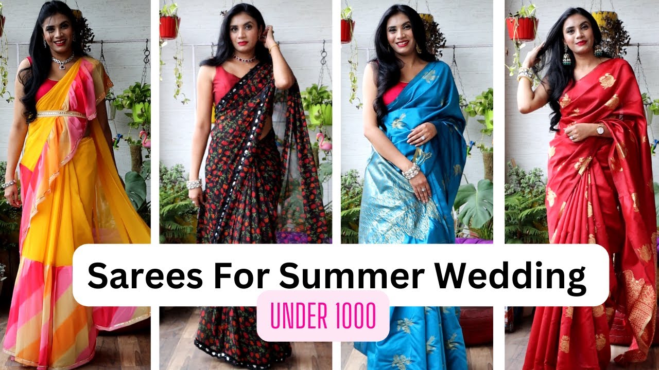 Amazon Summer Wedding Sarees Under 900 ft. Rangita |  Aanchal