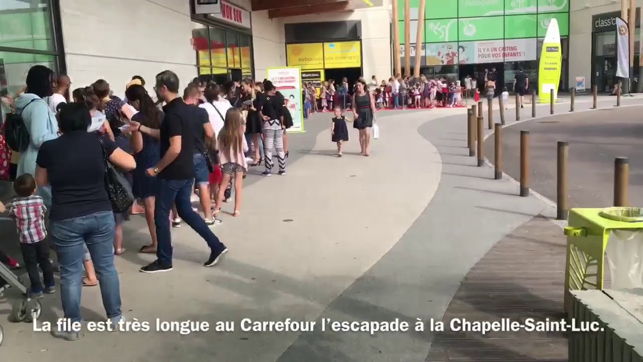 Casting au magasin Carrefour de La Chapelle-Saint-Luc - YouTube