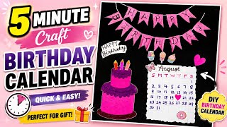 DIY Birt ay Calendar in Just 5 Minutes Easy Paper Craft shilpa - creation